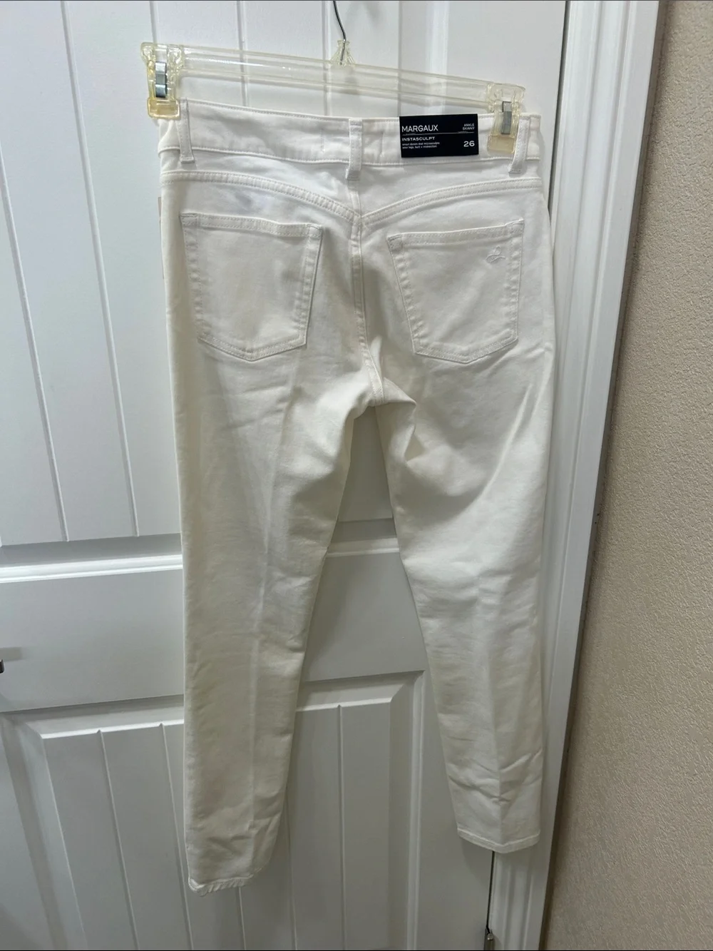 DL1961 Off-White Skinny Ankle Jeans